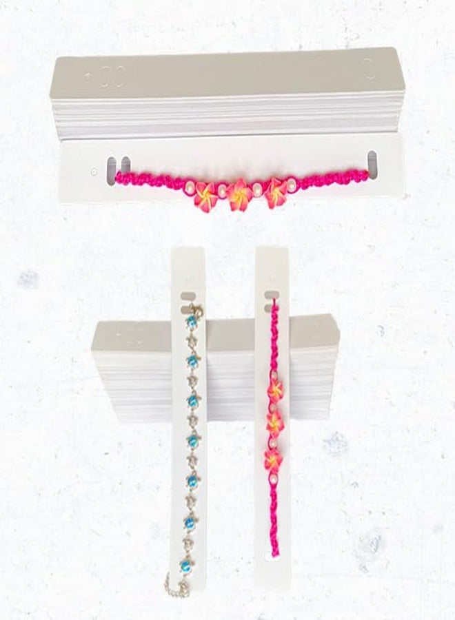 Zenomia Chain Display Packing Card, Rakhi Bracelet Jewellery White Packing (7x1.5inch) 50pc - Image 4